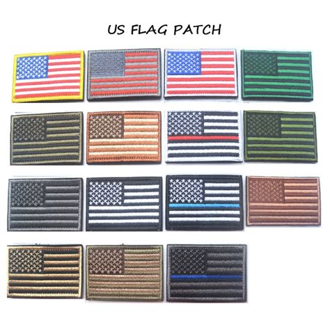 50 PCS Embroidered USA Flag Patches Army Badge Patch 3D Tactical ...