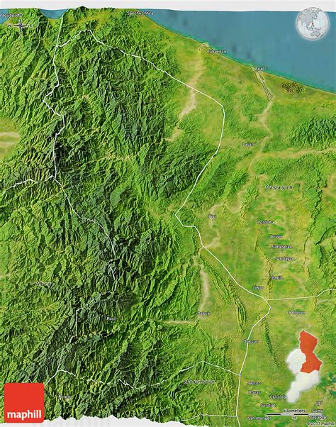 Satellite 3D Map of Kalinga-Apayao