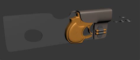 Derringer Wallet Gun — polycount