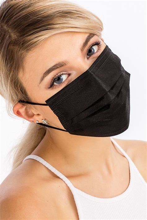 BLACK DISPOSABLE SURGICAL FACE MASK - 50 PACK - Comfort 4U