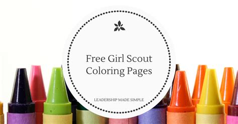 Daisy Girl Scout Printable Coloring Pages