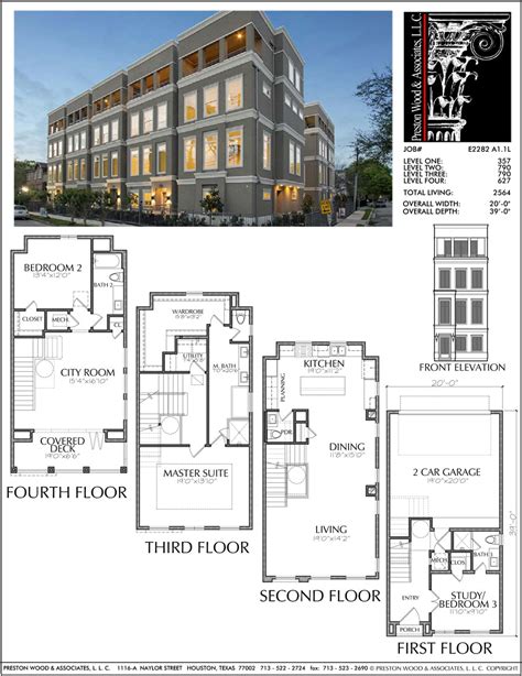 New Townhomes Plans, Narrow Townhouse Development Design, Brownstones ...