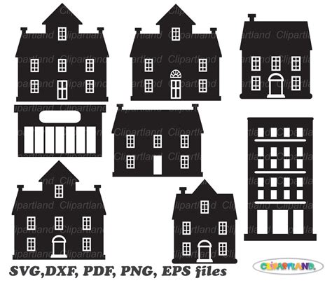 INSTANT Download. House Silhouette Svg Cut File and Clip Art ...