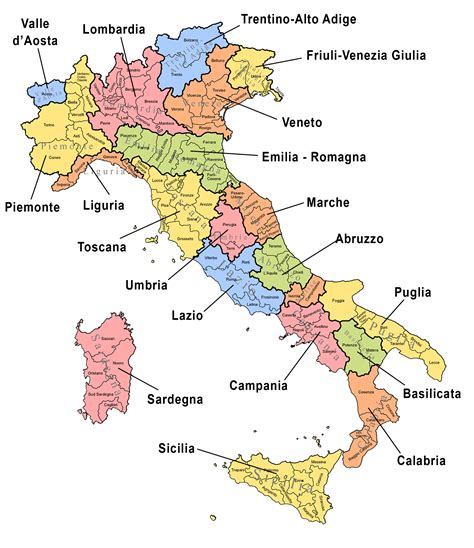 Provinces, Comuni & Regions of Italy — ITALY OUR ITALY