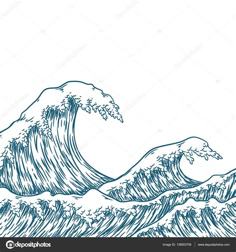 Sea Waves Drawing at GetDrawings | Free download