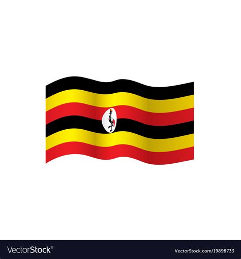 Uganda flag Royalty Free Vector Image - VectorStock