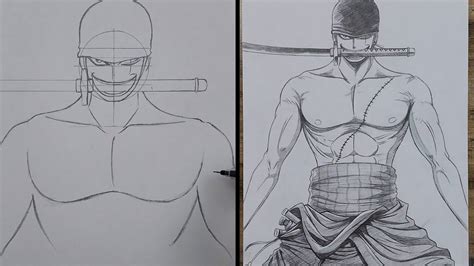 How to Draw Zoro (Full body) with ease ! | One piece | ss_art1 - YouTube