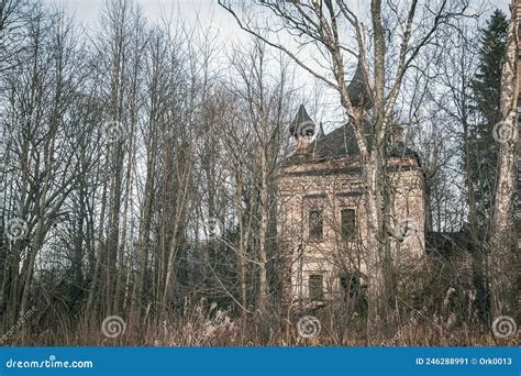 Landscape an Abandoned Temple in the Forest in Late Autumn Stock Image ...