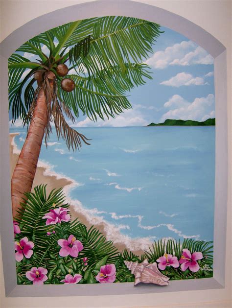 Tropical Beach Mural Painting - Land to FPR