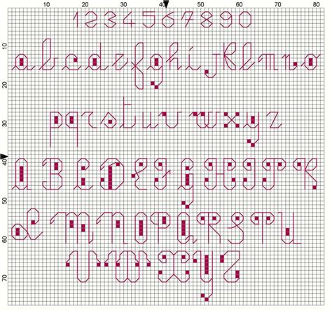 Free Back Stitch Alphabet Charts