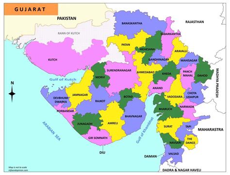 Gujarat Map-Download Free Maps In Pdf - Infoandopinion