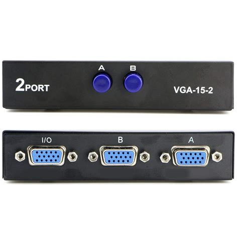 2 Port VGA Splitter Sharing Switch Box – THE CCTV STORE