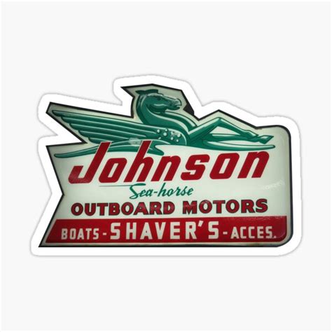 "Johnson Sea Horse Outboard Motors Logo" Sticker for Sale by BRTPBMB ...