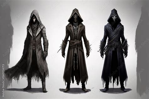 Assassin Sorcerer character concept art Stock Illustration | Adobe Stock