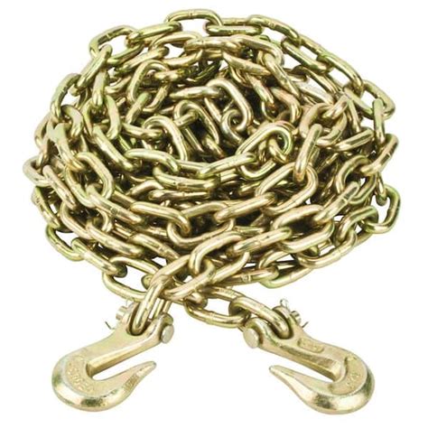 Everbilt 5/16 in. x 20 ft. Grade 70 Yellow Zinc Plated Steel Tow Chain ...