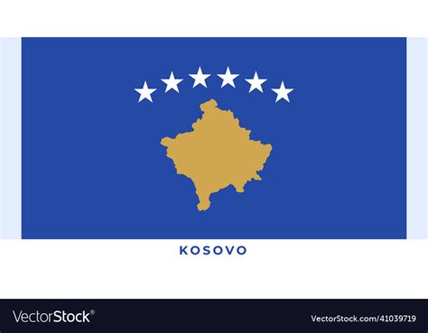 National flag of kosovo flag Royalty Free Vector Image