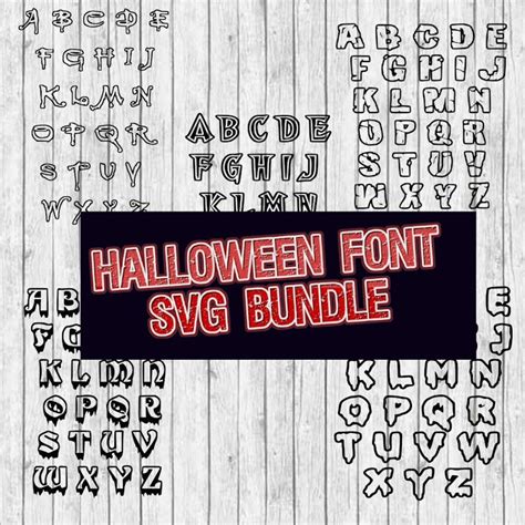 Halloween Font SVG Bundle 5 Different Files Digital - Etsy