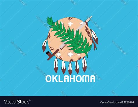 Oklahoma state flag Royalty Free Vector Image - VectorStock