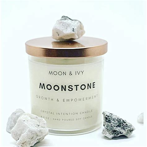 Moonstone Crystal Intention Candle | Intention candles, Diy candles ...