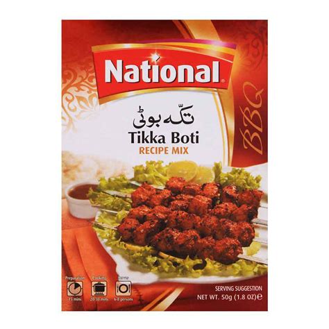 National Tikka Boti Recipe Mix - 50g | Fairo.pk