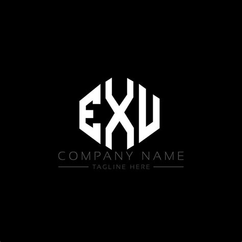 EXU letter logo design with polygon shape. EXU polygon and cube shape ...