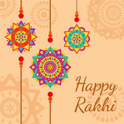 Decorative Happy Rakhi Vector Background 227925 Vector Art at Vecteezy