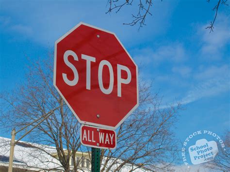 Road Sign, FREE Stock Photo, Image, Picture: Stop All Way Sign, Royalty ...