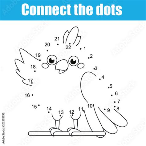 Connect the dots children educational drawing game. Dot to dot by ...