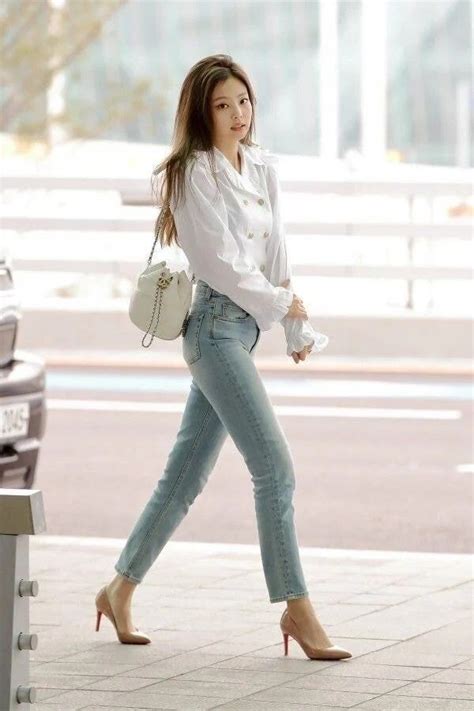 Jennie kim | Korean fashion, Korean airport fashion, Kpop fashion outfits