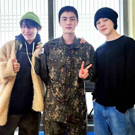 J-Hope and Jimin Visit BTS Jin at Military Training - ARMY's ...