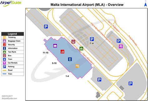 Luqa - Malta International (MLA) Airport Terminal Map - Overview ...