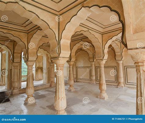 Inside View of the Amer Fort in Jaipur, India Stock Image - Image of ...