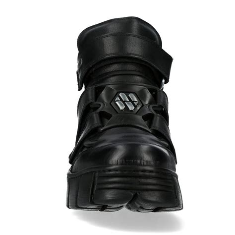 Black Itali New Rock Metallic Shoes M.WALL285-S4 • the dark store™