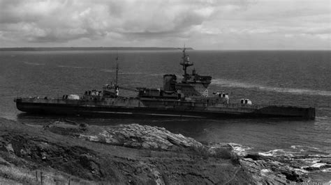 HMS Warspite at Prussia Cove – On The Slipway