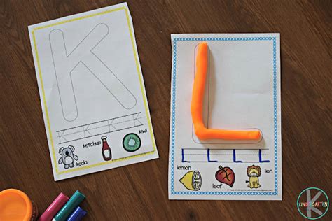 FREE Printable Alphabet Playdough Letter Mats