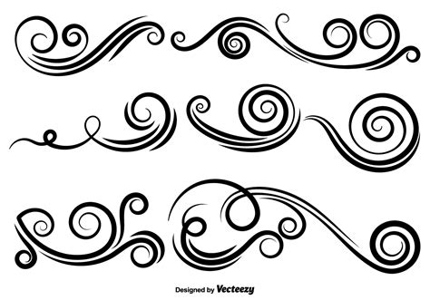 Vector Set Of Swirls 141587 Vector Art at Vecteezy