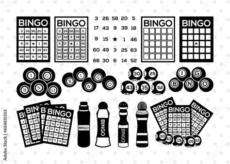 Bingo SVG Cut Files | Bingo Silhouette | Bingo Card Svg | Bingo Balls ...