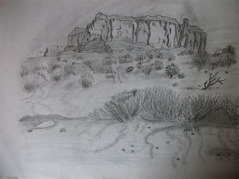 Desert Scene--pencil drawing | Sketches, Drawings, Painting & drawing