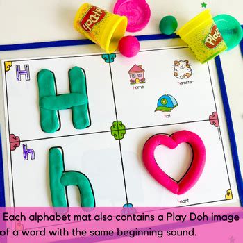 Play Doh Alphabet Mats | Printable Playdough Mats | Alphabet Playdough Mats