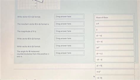 Solved Write vector C in ijk format. The resultant vector R | Chegg.com