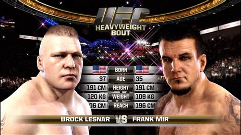 UFC Brock Lesnar VS Frank Mir - YouTube