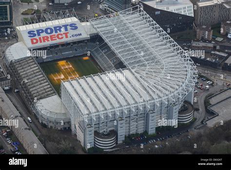 Aerial photograph of Newcastle United Football Club St James' Park ...