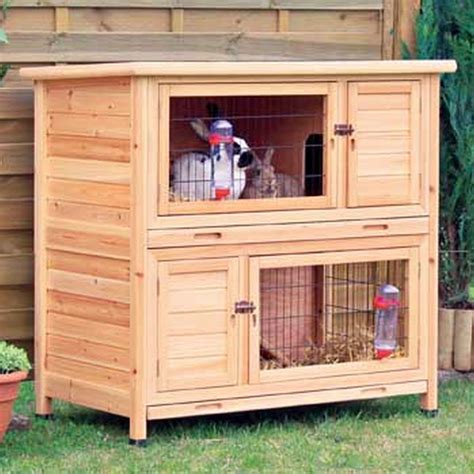 TRIXIE Natura Two Story Animal Hutch in Brown, 45.5" L X 25.5" W X 43.5 ...