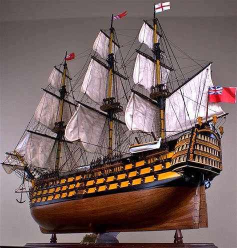 HMS VICTORY 52" wood model ship large scale sailing tall British boat ...