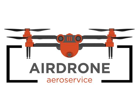 Drone Logo in realistic style. Quadcopter with camera. Colorful PNG ...