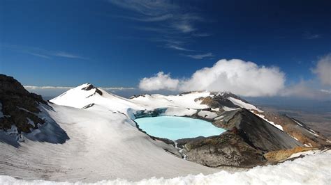 New Zealand Tongariro Snow Mountains Lake Nature HD Wallpaper Preview ...