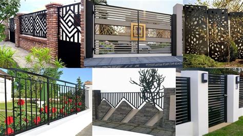 modern metal fence design ideas 2 - YouTube