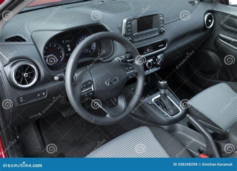 Hyundai Kona interior editorial stock photo. Image of lifestyle - 208348298