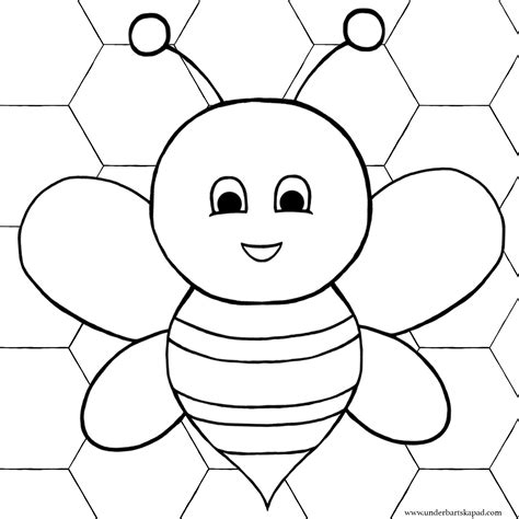 Bee Coloring Pages - FREE Download - Underbart skapad