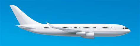 Modern passenger jet airplane side view. Vector EPS 10 3030677 Vector ...